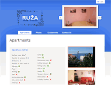 Tablet Screenshot of apartmani-ruza-brela.com